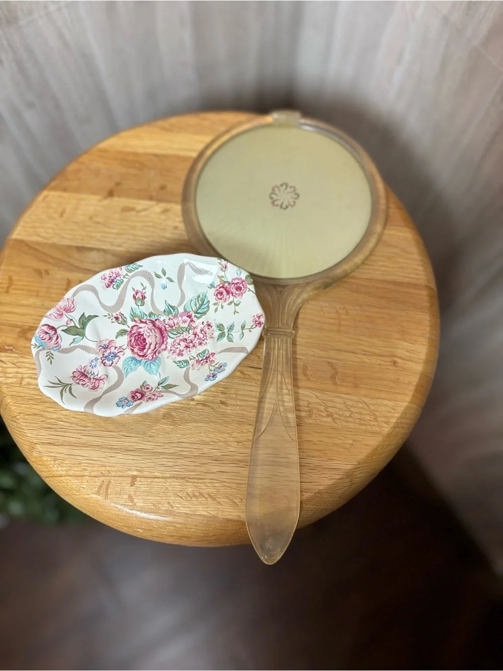 Vintage SKL/WW Floral Ceramic Soap Dish Hand Painted Bathroom Decor